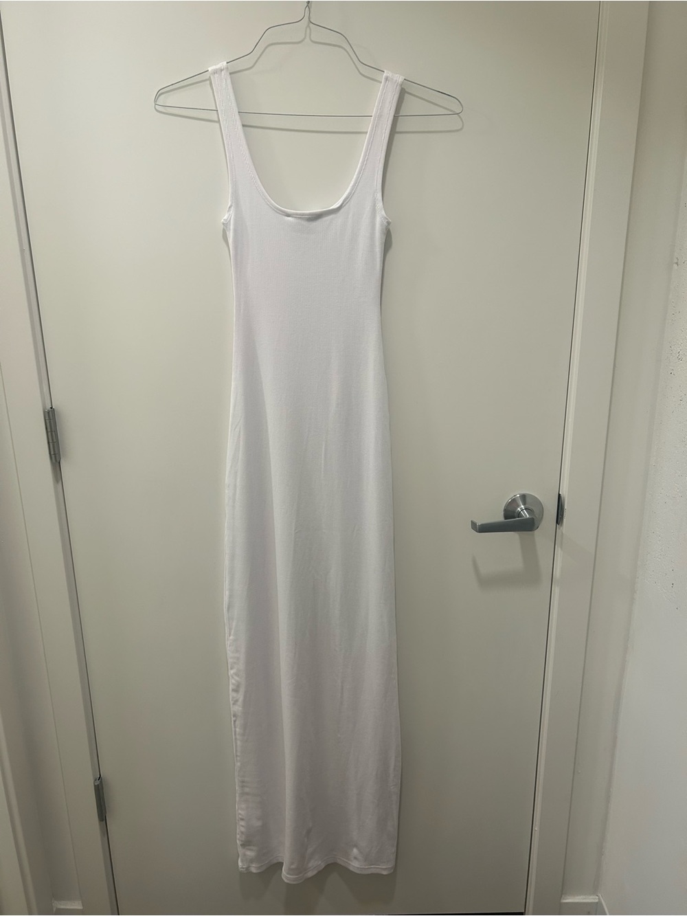 NWT All Things Golden Luxe Rib Maxi Dress White XXS - Picture 4 of 8